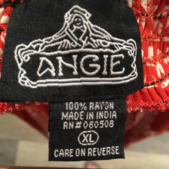 SOLD|Angie Boho Print Red & White Festival Size XL - Picture 4 of 4